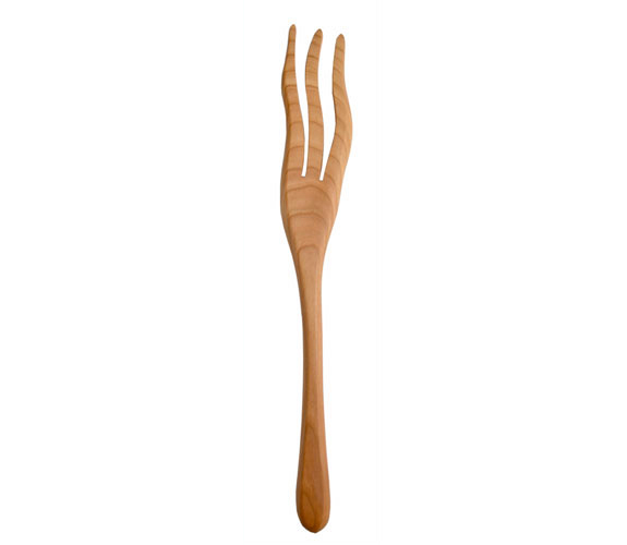 Cherry Wood Spaghetti Fork by Jonathon's Spoons
